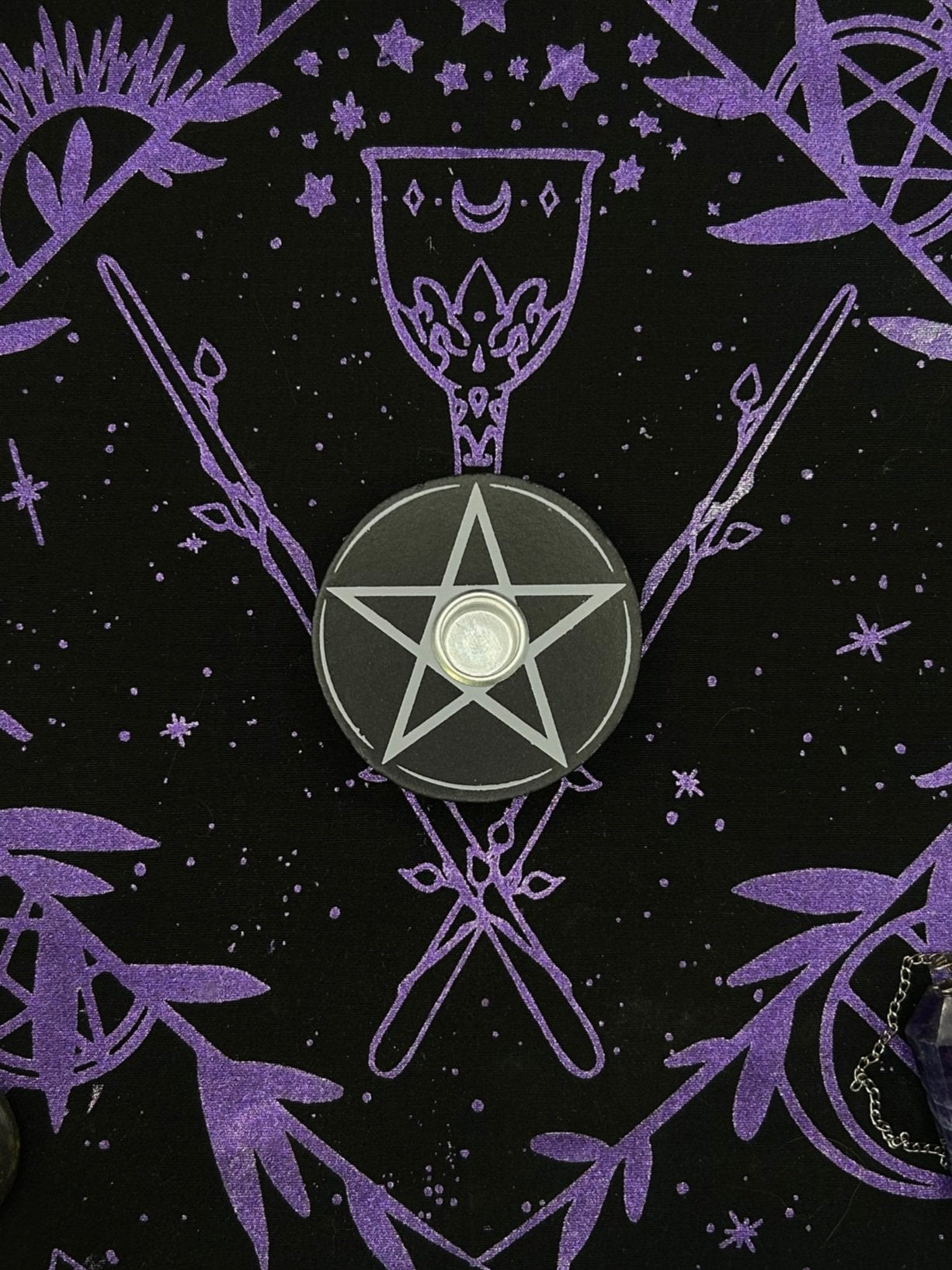 Pentagram Spell Candle Holder
