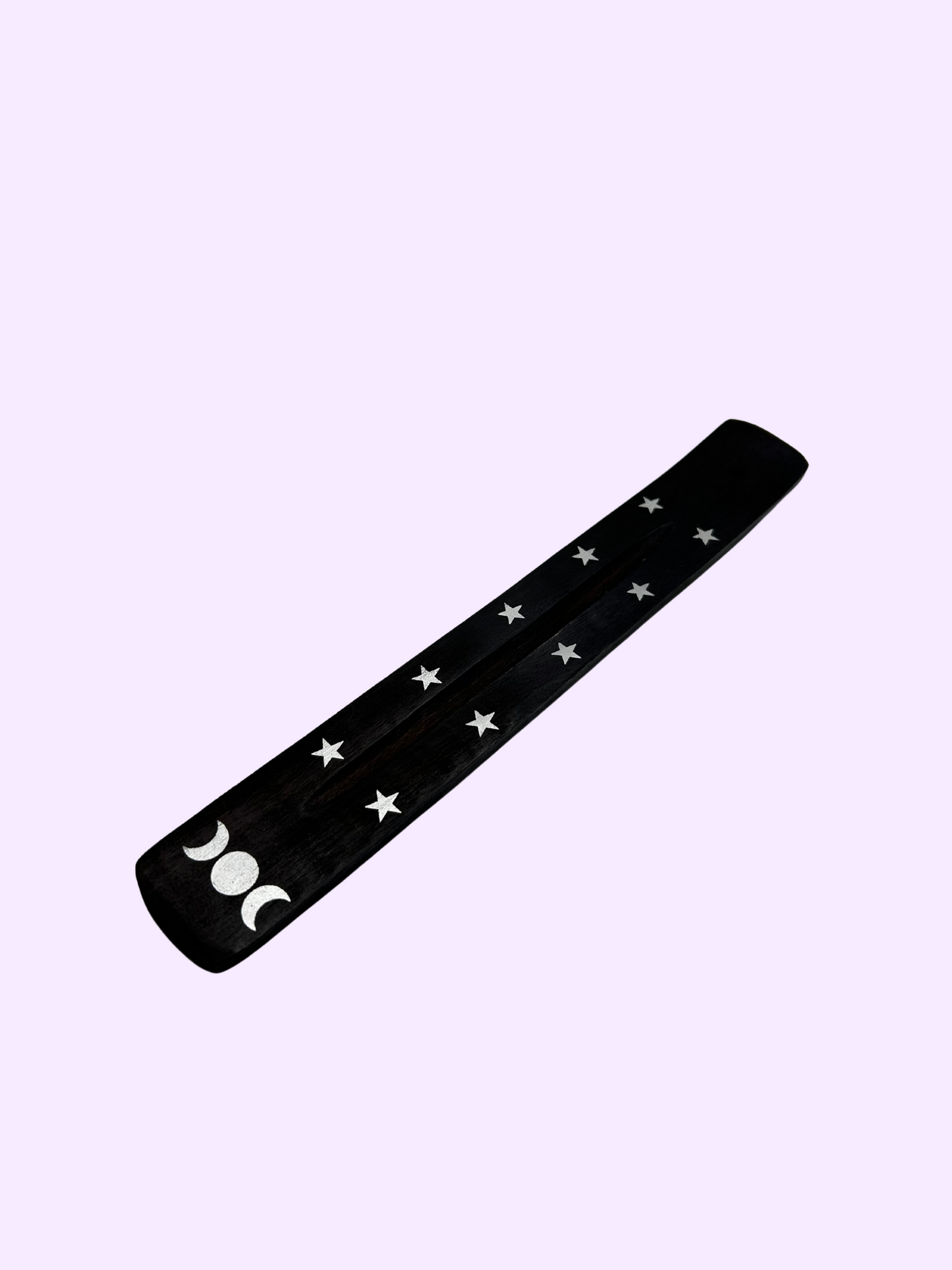 Black Triple Moon Incense Dish