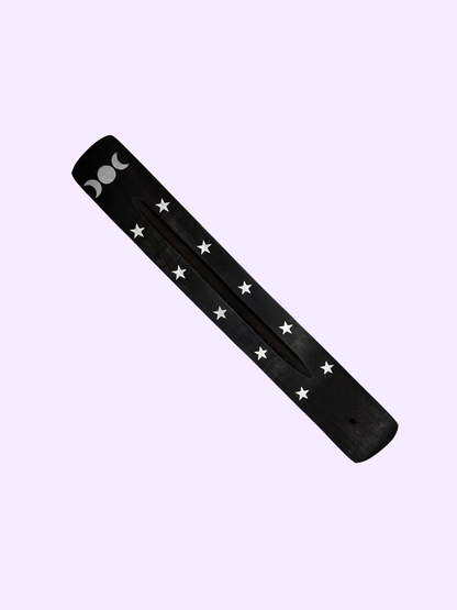 Black Triple Moon Incense Dish