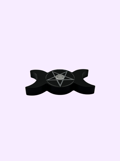 Triple Moon Spell Candle Holder